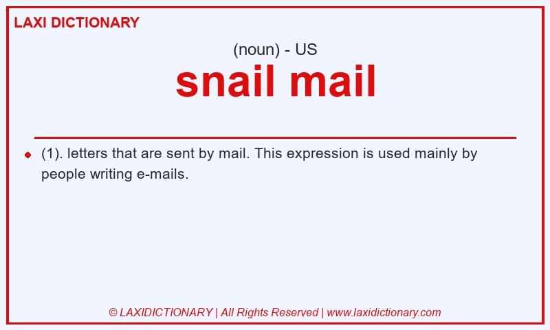 Definition snail mail in American English