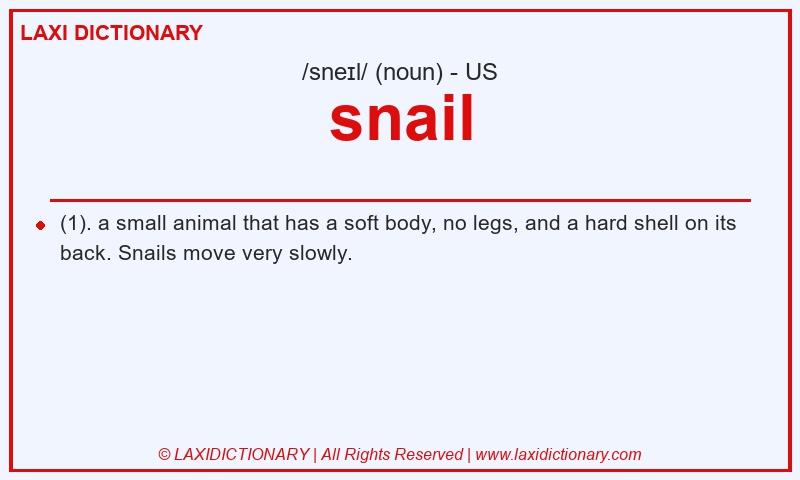 Definition snail in American English
