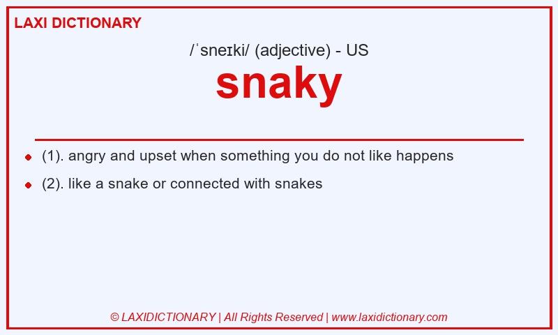 Definition snaky in American English