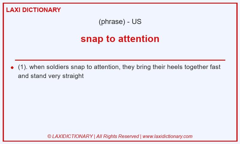 Definition snap to attention in American English