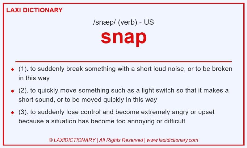 Definition snap in American English