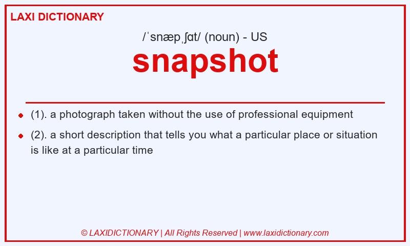 Definition snapshot in American English