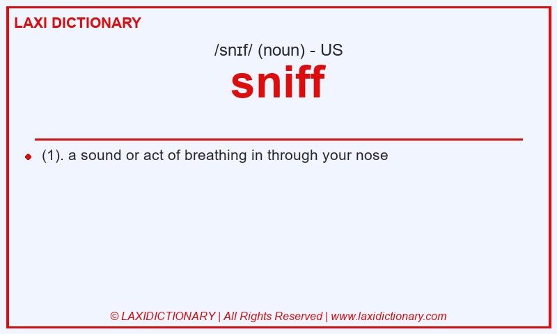 Definition sniff in American English