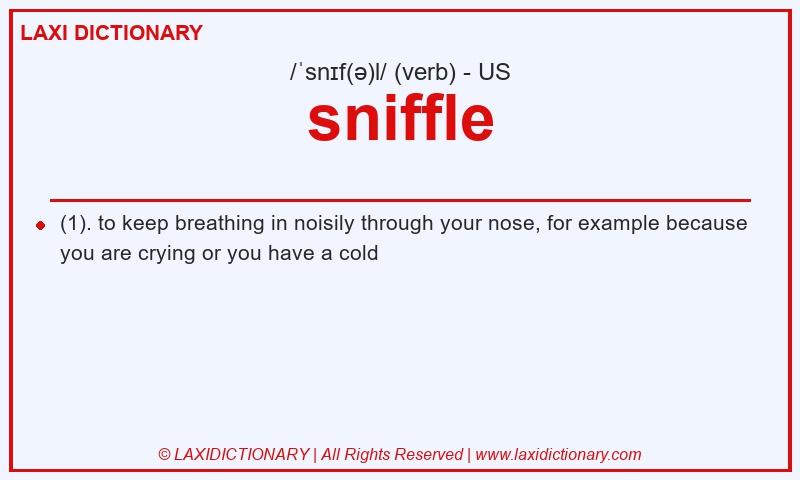 Definition sniffle in American English