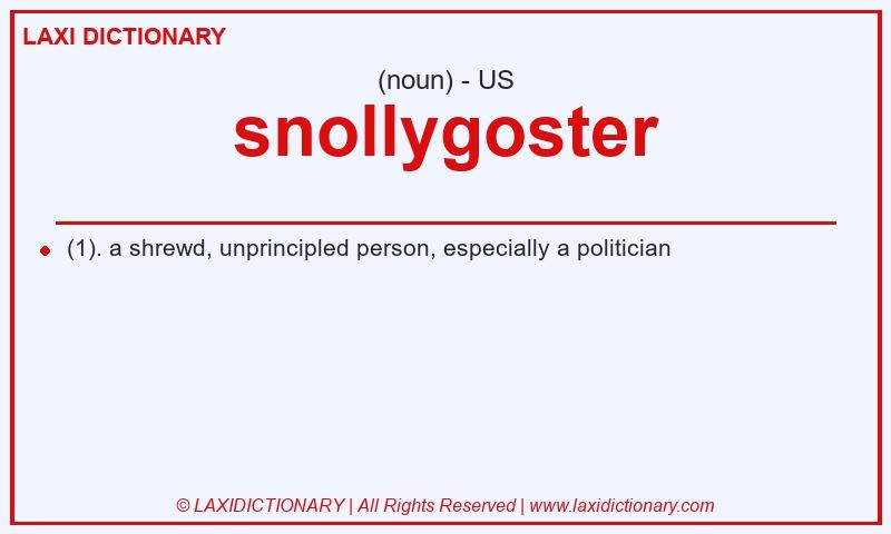 Definition snollygoster in American English