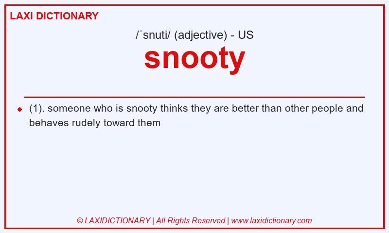 Definition snooty in American English