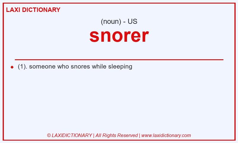Definition snorer in American English