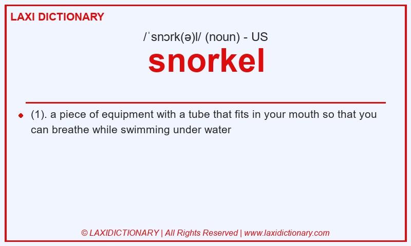 Definition snorkel in American English
