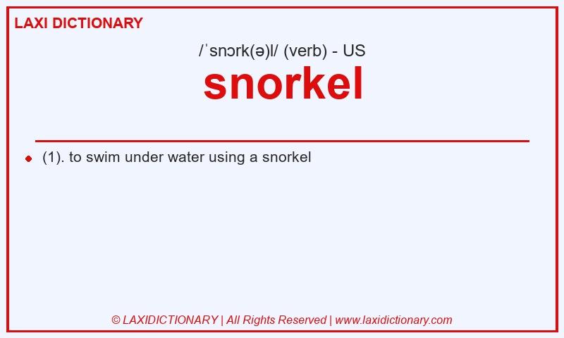 Definition snorkel in American English