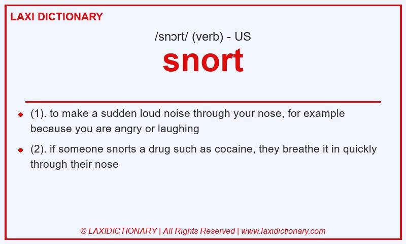 Definition snort in American English
