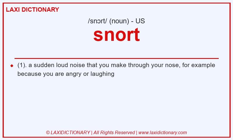Definition snort in American English