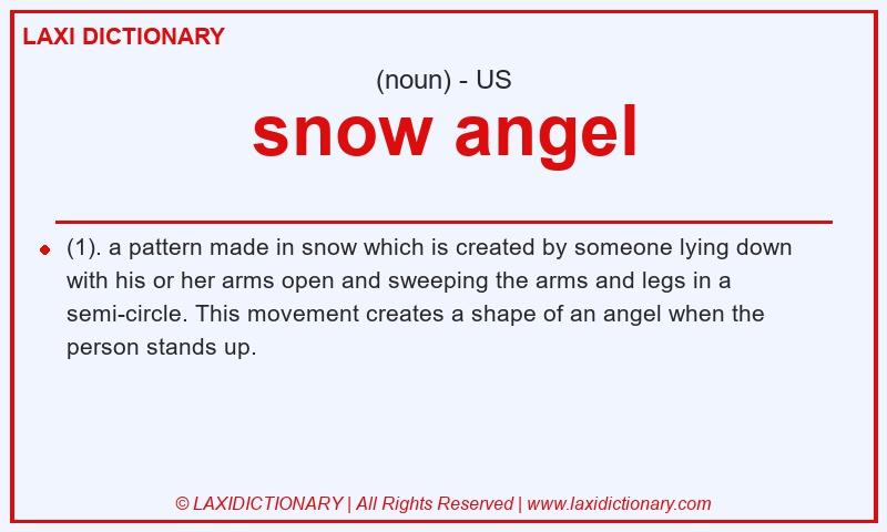 Definition snow angel in American English