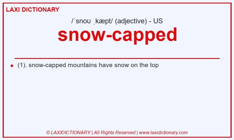 Definition snow-capped in American English