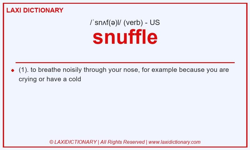 Definition snuffle in American English
