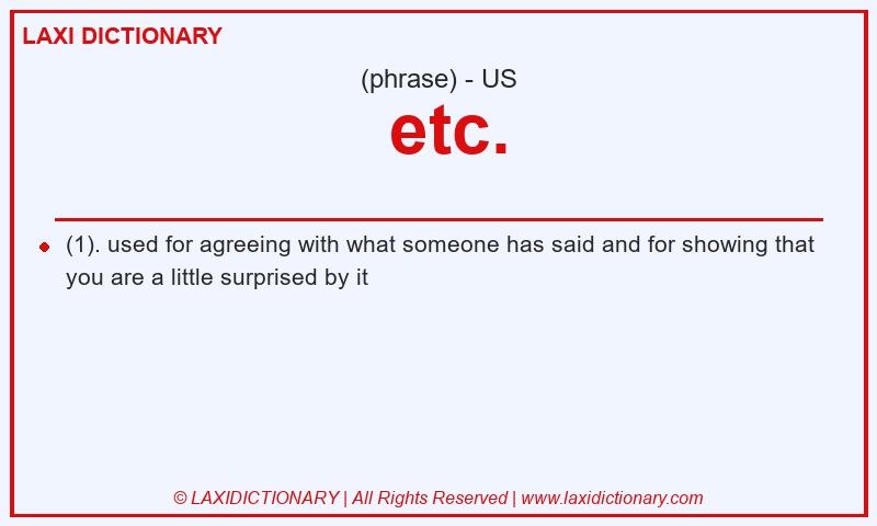 Definition  etc. in American English