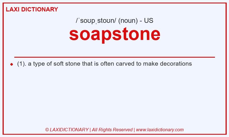 Definition soapstone in American English