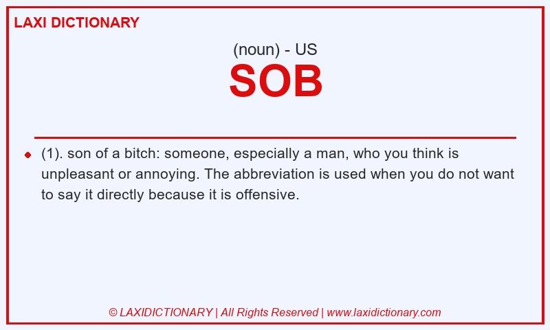 Definition SOB in American English