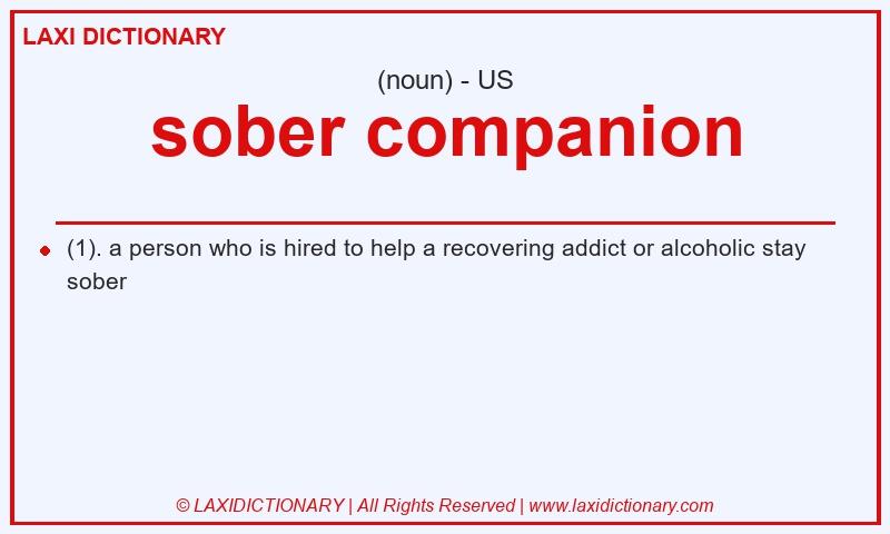 Definition sober companion in American English