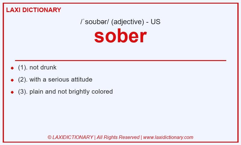 Definition sober in American English