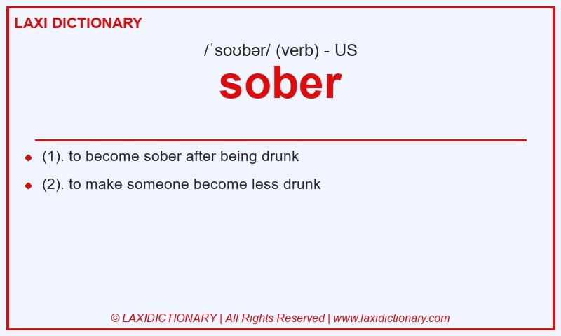 Definition sober in American English