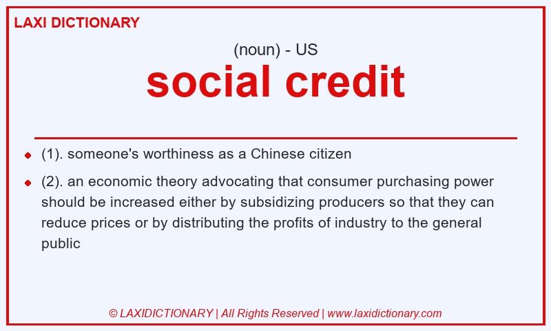 Definition social credit in American English
