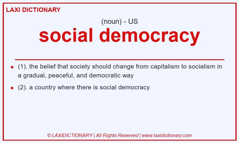 Definition social democracy in American English