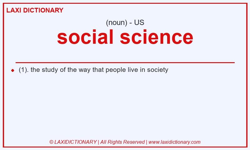 Definition social science in American English