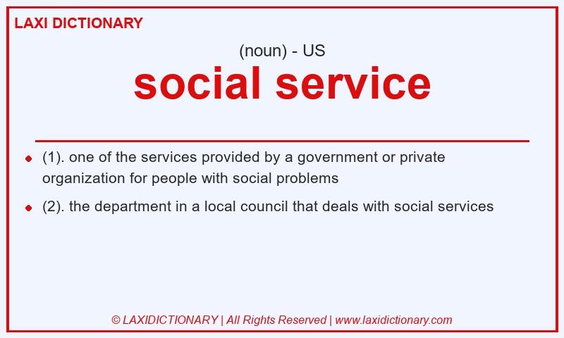 Definition social service in American English