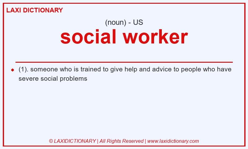 Definition social worker in American English