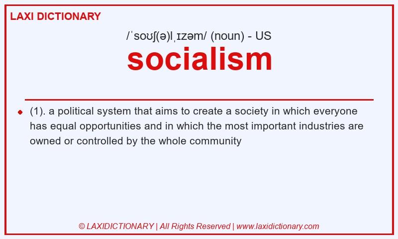 Definition socialism in American English