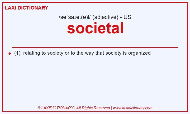 Definition societal in American English