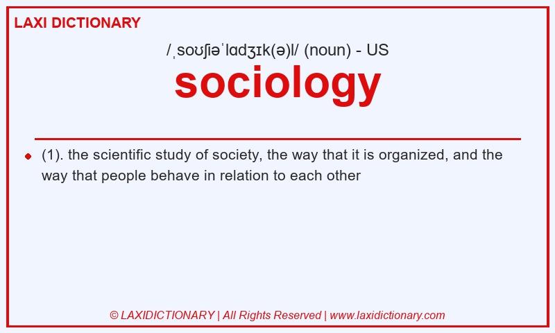 Definition sociology in American English
