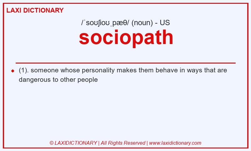 Definition sociopath in American English