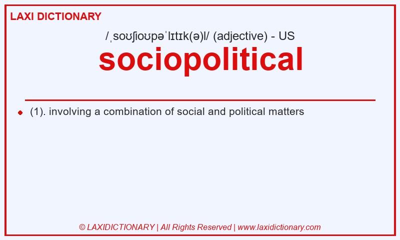 Definition sociopolitical in American English