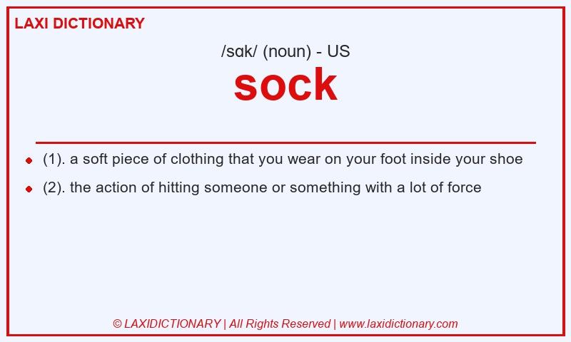 Definition sock in American English