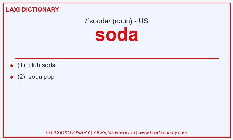 Definition soda in American English