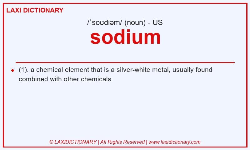 Definition sodium in American English