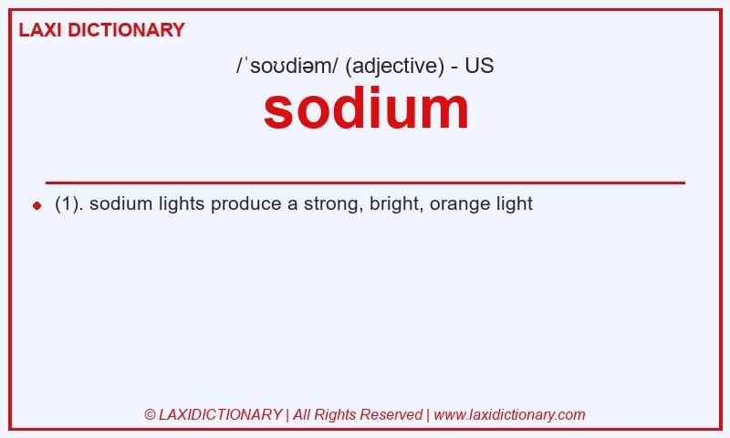 Definition sodium in American English