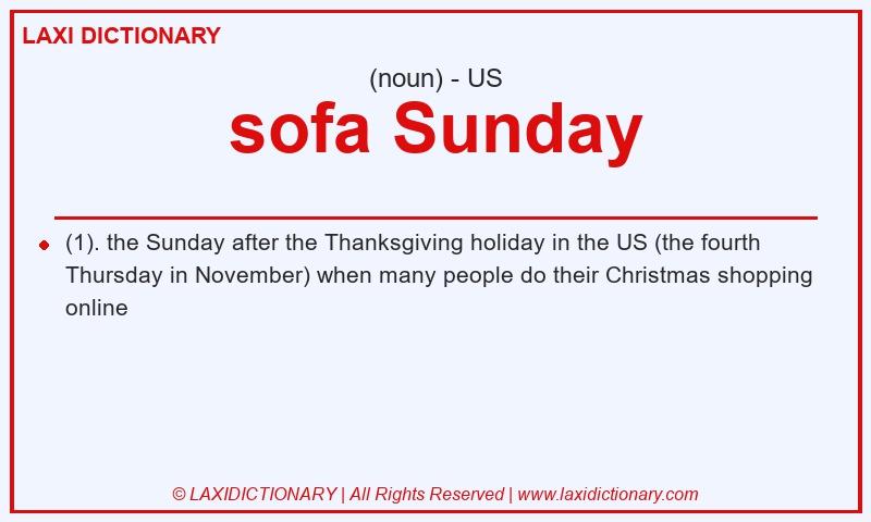 Definition sofa Sunday in American English
