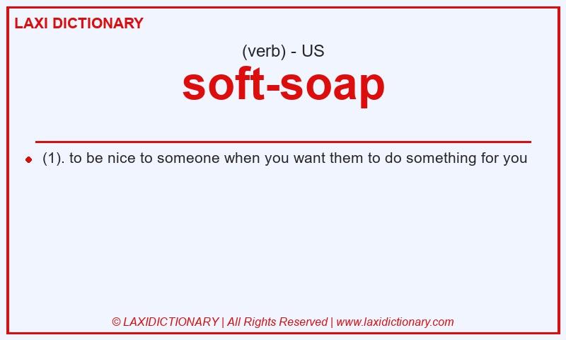 Definition soft-soap in American English