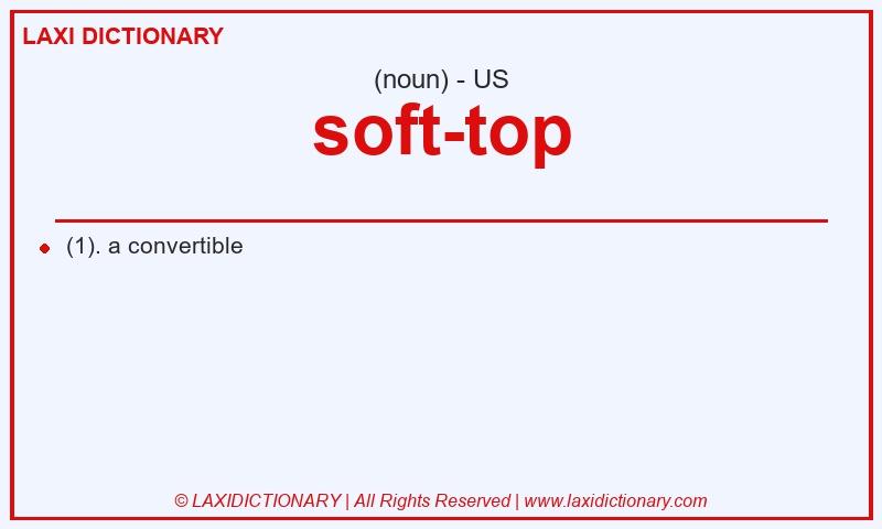 Definition soft-top in American English