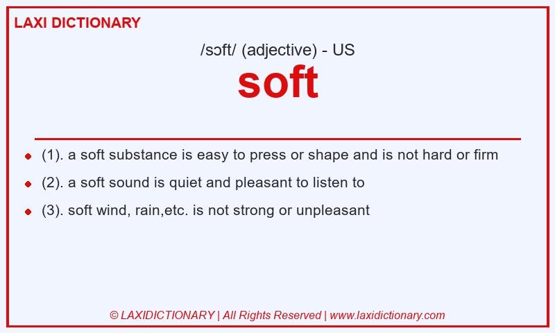 Definition soft in American English