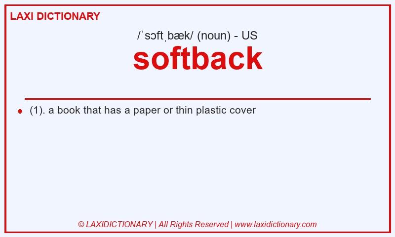 Definition softback in American English