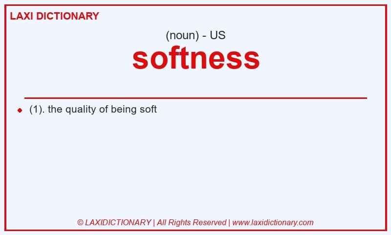 Definition softness in American English