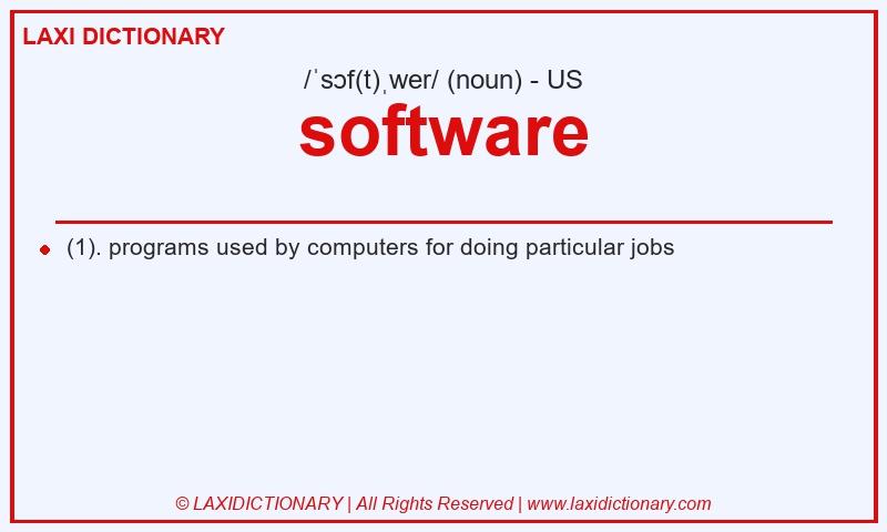 Definition software in American English