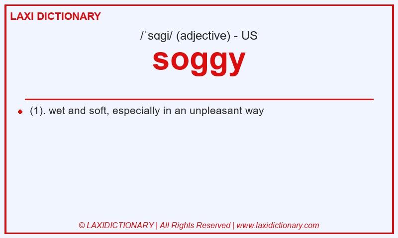 Definition soggy in American English