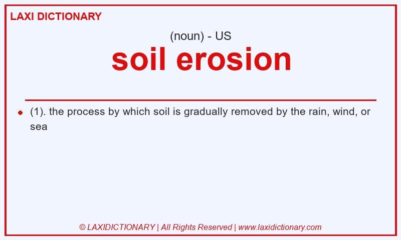 Definition soil erosion in American English