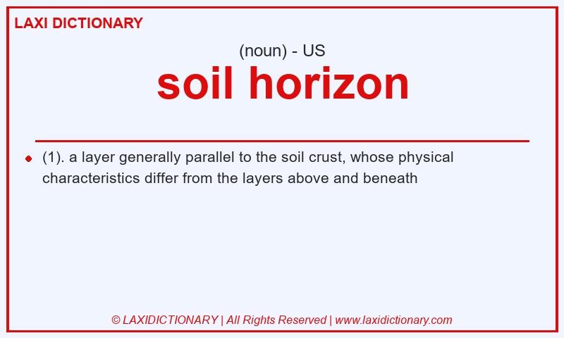 Definition soil horizon in American English