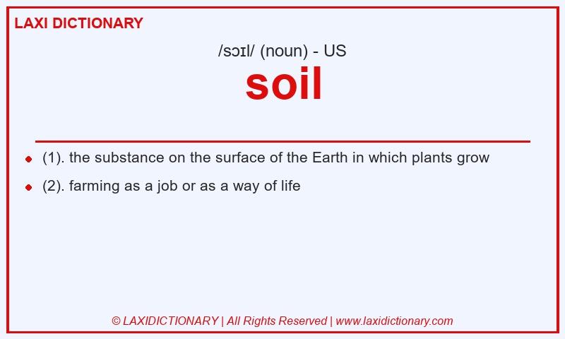 Definition soil in American English