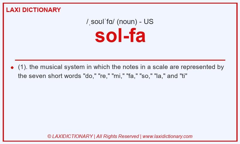 Definition sol-fa in American English